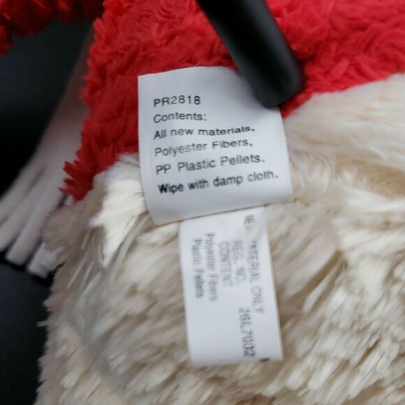 Musical Hallmark Christmas Plush Decor Teddy Bear Plays Jingle Bells Red Cream - Picture 12 of 16